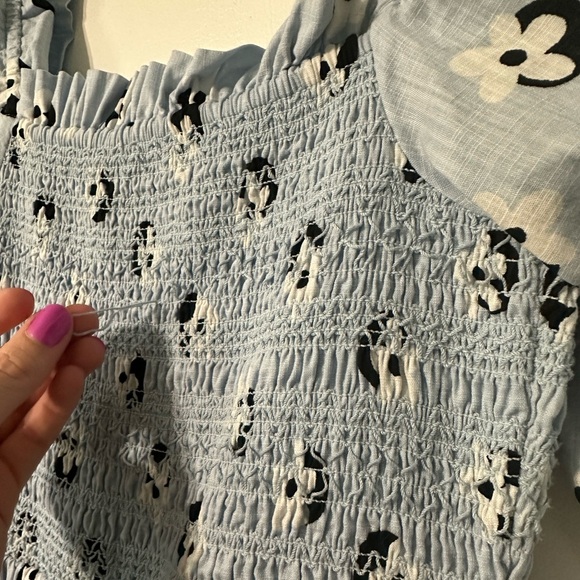 Kate Spade Floral Dot Smocked Midi Dress - Picture 7 of 8